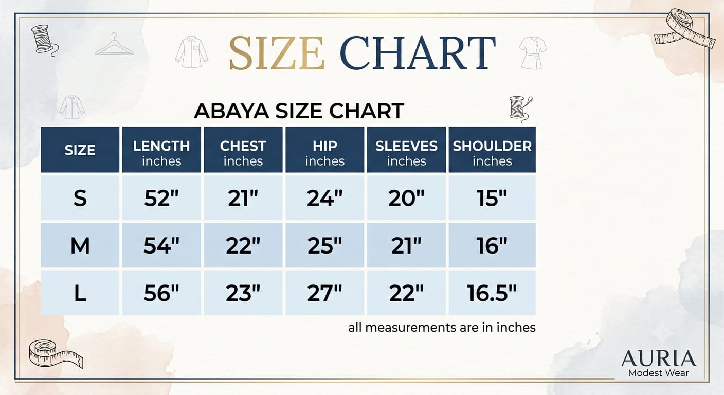 Button-Down Nida Abaya with Matching Hijab