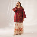 Women’s Printed Co-Ord Set– Elegant Floral Top & Wide-Leg Pants 2-Piece Outfit