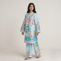 Women’s Printed Co-Ord Set– Elegant Floral Top & Wide-Leg Pants 2-Piece Outfit
