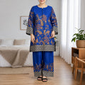 Women’s Printed Co-Ord Set– Elegant Floral Top & Wide-Leg Pants 2-Piece Outfit